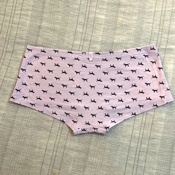 PINK VICTORIA’S SECRET | Women’s Boyshort Panties with Logo Dog Size Medium - Picture 2 of 4